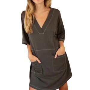 Natural Life Charlie Cotton V-Neck Mini Dress